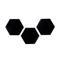 Set Tableros Hexágonos Formica Negra