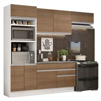 Cocina Integral Glamy 2.70 m con Encimera Blanco Marrón 14