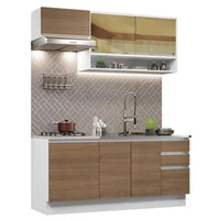 Cocina Integral Glamy 1.80m Blanco/marron 08