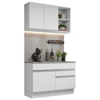 Cocina Integral Glamy 1.20 m con Encimera Blanco 08
