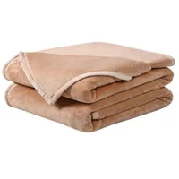 Cobija Piel De Conejo Cama Queen Color Camel