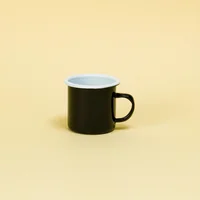 Jarro de 7 cm Negro con Borde Blanco Peltre Set X 6 Unidades