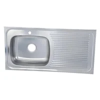 Mesón de 1m Acero Inoxidable Derecho Monocontrol 100x50 cm Set X 6 Unidades