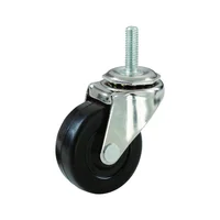 Rueda Giratoria de Caucho Blando 10.16 cm
