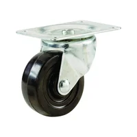 Rueda Giratoria de Caucho Blando 7.62cm