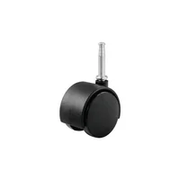 Rueda Doble de Nailon Vastago de 5.08cm Negro