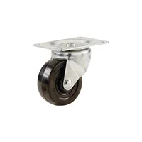 Rueda Giratoria de 12,70 CM Color Negro con Base