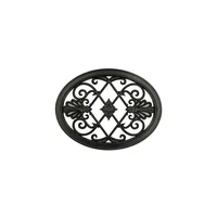 Inserto Decorativo Para Portón Oval Negro De Aluminio 33.02 x 43.18 cm
