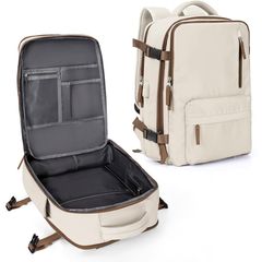 LOVEVOOK Mochila de equipaje de mano, mochila de viaje para mujer, diseño ampliable, mochila de equipaje de mano, avión, mochila de viaje como bolsa de cabina para viajes y negocios, Azul Morado