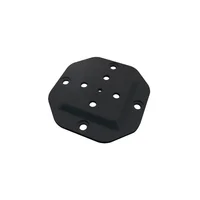 Placa Conectora para Poste Color Negro 10,16 x 10,16 cm