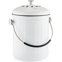 Cubo de Basura de Alimentos de Acero Inoxidable con Filtro Doble