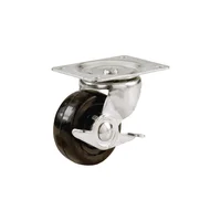 Rueda Giratoria de Caucho Blando - 10.16 cm, Capacidad 102 kg