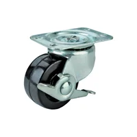 Rueda Giratoria de 7.62 cm - Caucho y Zinc