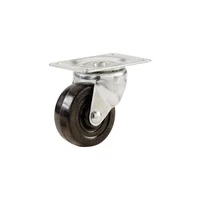 Rueda Giratoria de 10,16 CM de Caucho Negro