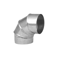 Codo 90° Calibre 26 - 25.40 cm, Galvanizado para Tubería