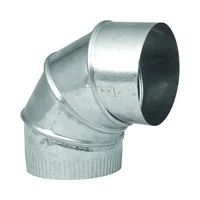 Codo 90° Calibre 28 - 12.70 cm, Galvanizado para Tubería