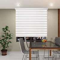 Cortina Roller Dúo Beige Ivory Reggia Ancho 120 cm x Alto 170 cm – Control de Luz Día y Noche, Fácil Instalación, Diseño Moderno Ideal para Sala y Habitación.