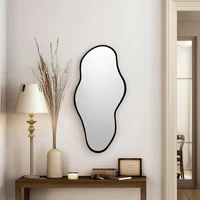 Espejo Irregular Mdf Rodin 60x120 cm Negro