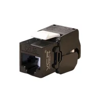 Jack RJ45 Categoría 5E UTP Negro Ponchado sin Herramienta VCP