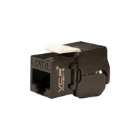 Jack RJ45 Categoría 6 UTP Negro Ponchado sin Herramienta VCP