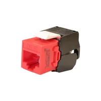 Jack RJ45 Categoría 5E UTP Rojo Ponchado sin Herramienta VCP
