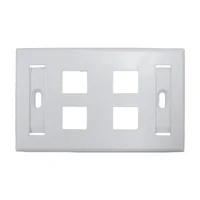 Faceplate Plano 4 Puertos Tipo Keystone Blanco VCP