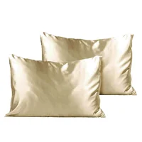 Set de 2 Fundas Almohada 50x76 cm Arena Satín