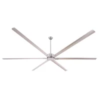 Ventilador Industrial de Techo de 244cm de Diámetro Color Níquel Satinado con Control Remoto