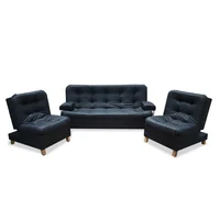 Sala Clic Clac Rouss 185X95X80Cm Cuero Negro