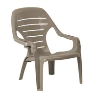 Silla Plástica Playera con Brazos Taupe Nova Vanyplas
