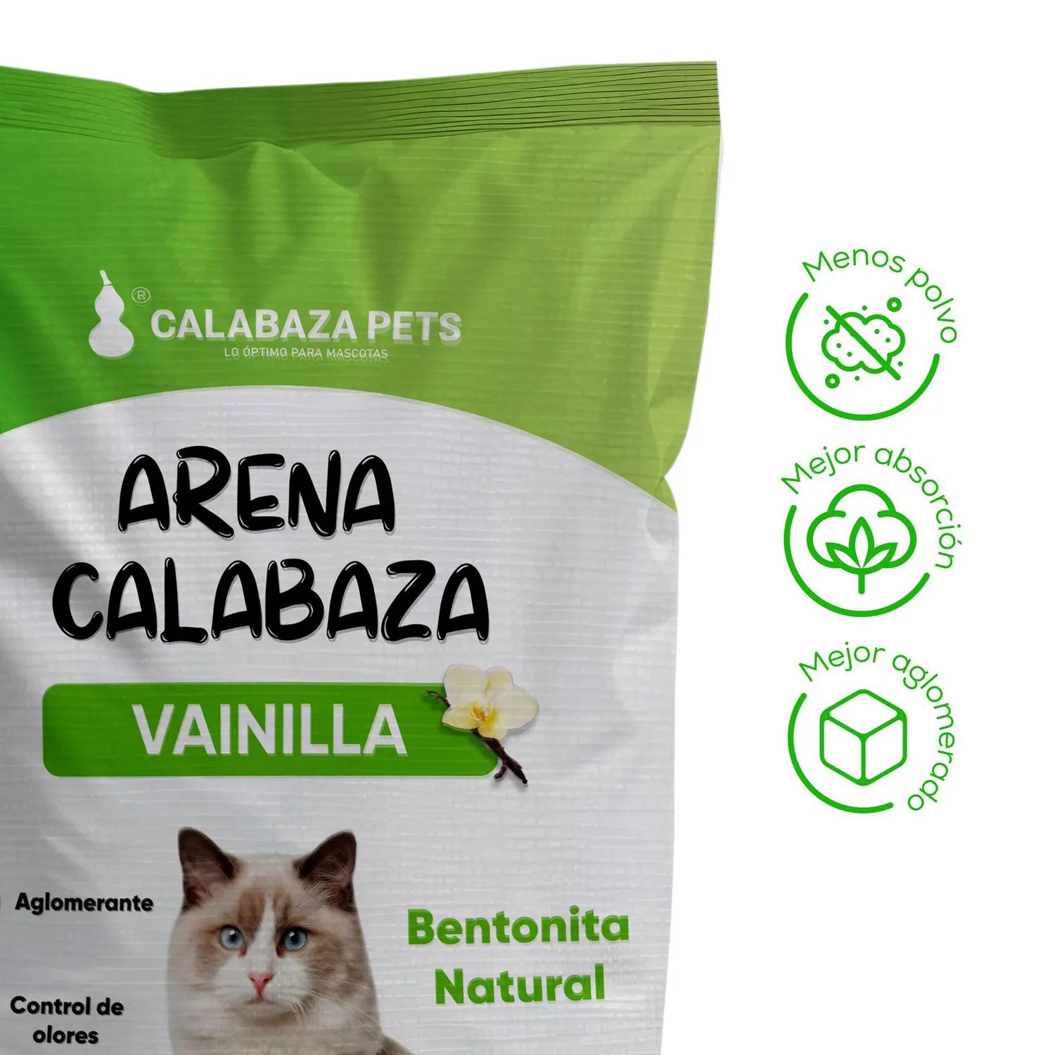 Arena Sanitaria Gato Aglomerante Bentonita Calabaza Vainilla 25kg 3