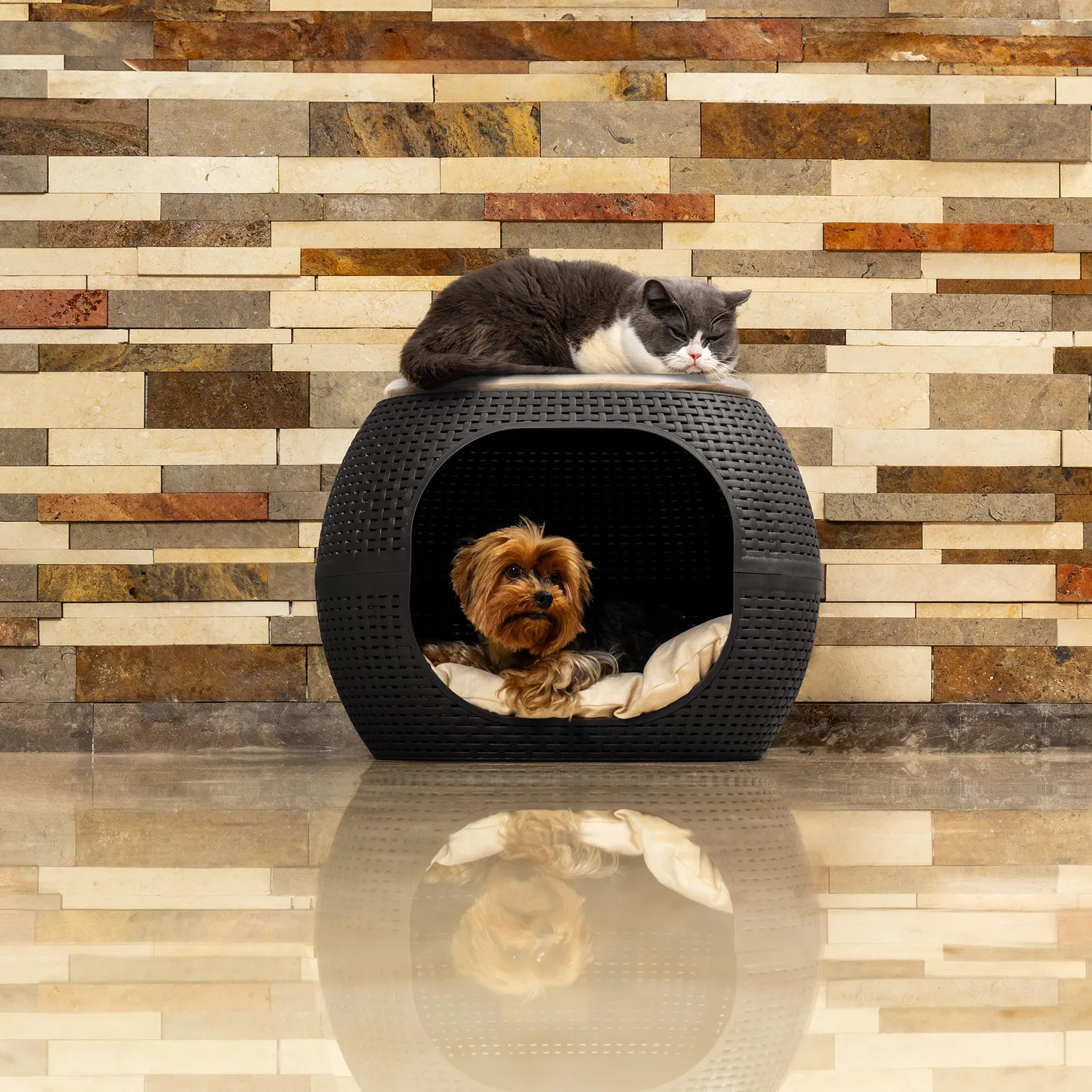 Cama Para Mascotas Ovalada 40X58X58CM Wengue Mq 3