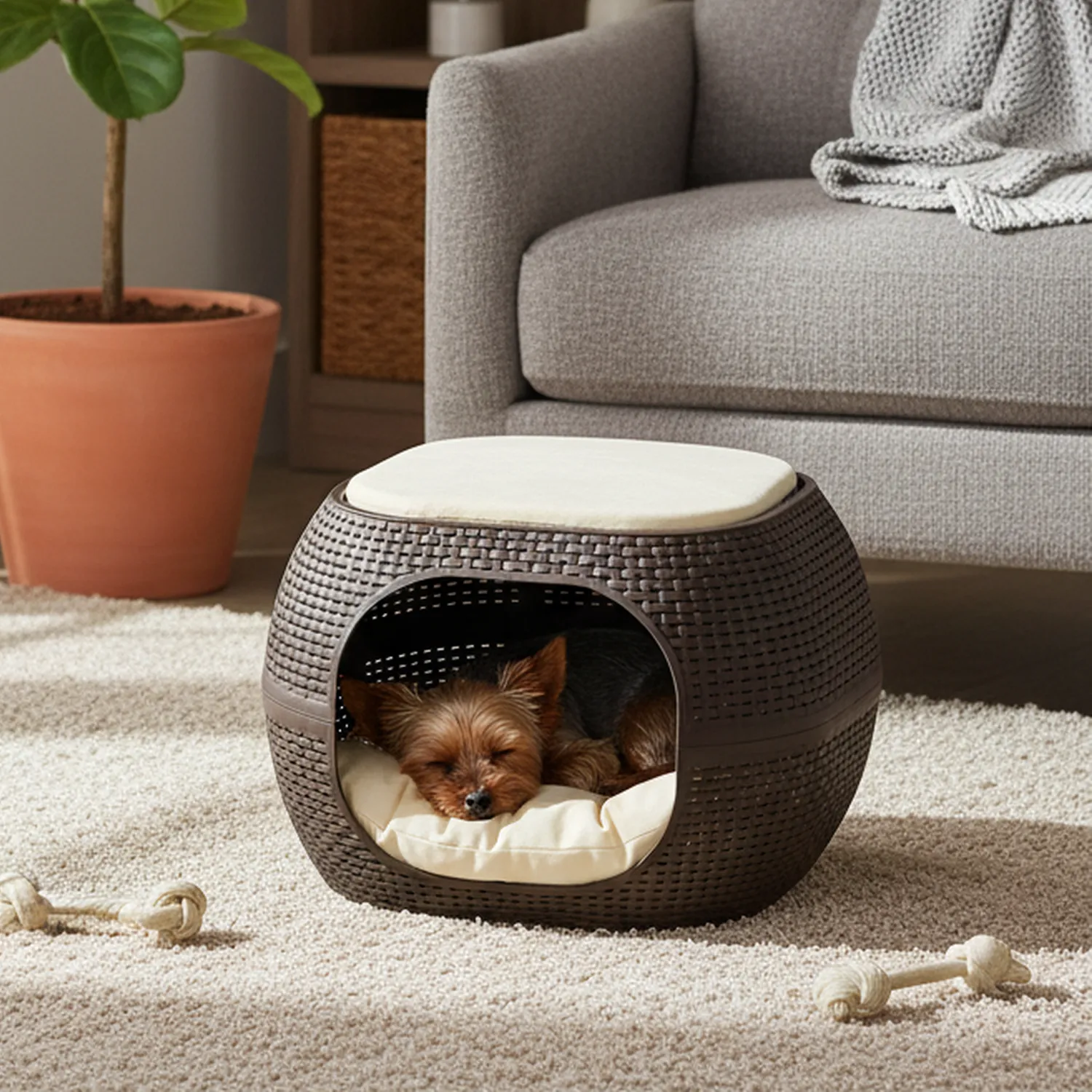 Cama Para Mascotas Ovalada 40X58X58CM Wengue Mq