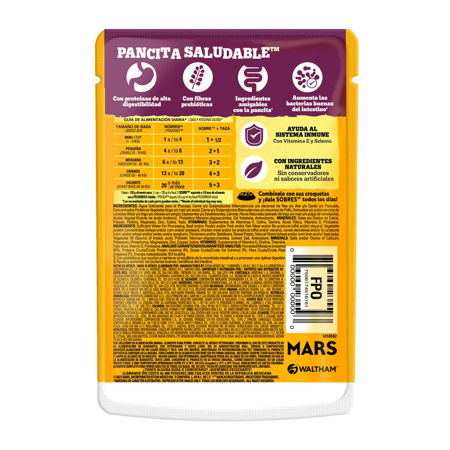 Comida Húmeda Pancita Saludab Pollo Camote 100gr Pedigree