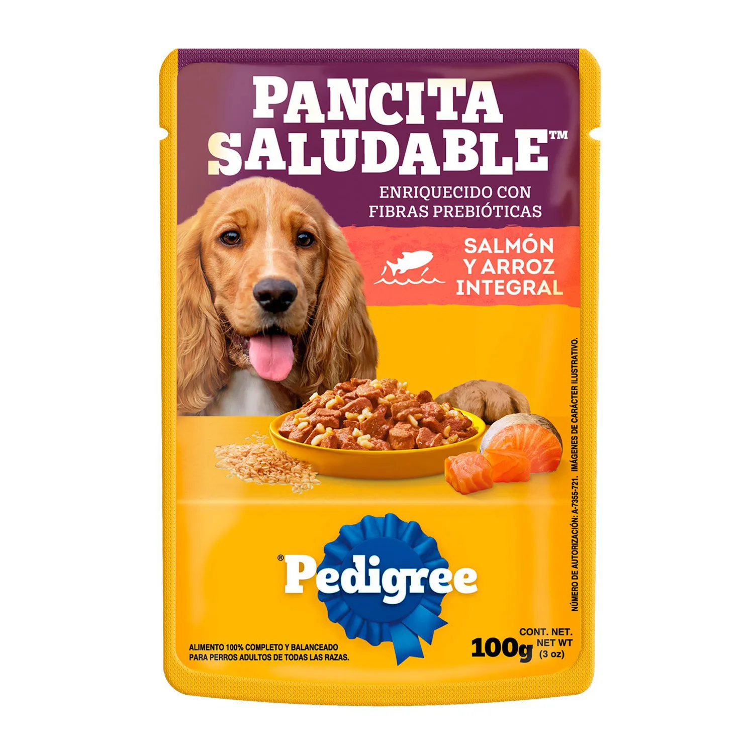 Comida Húmeda Pancita Saludab Salmon Arroz 100gr Pedigree