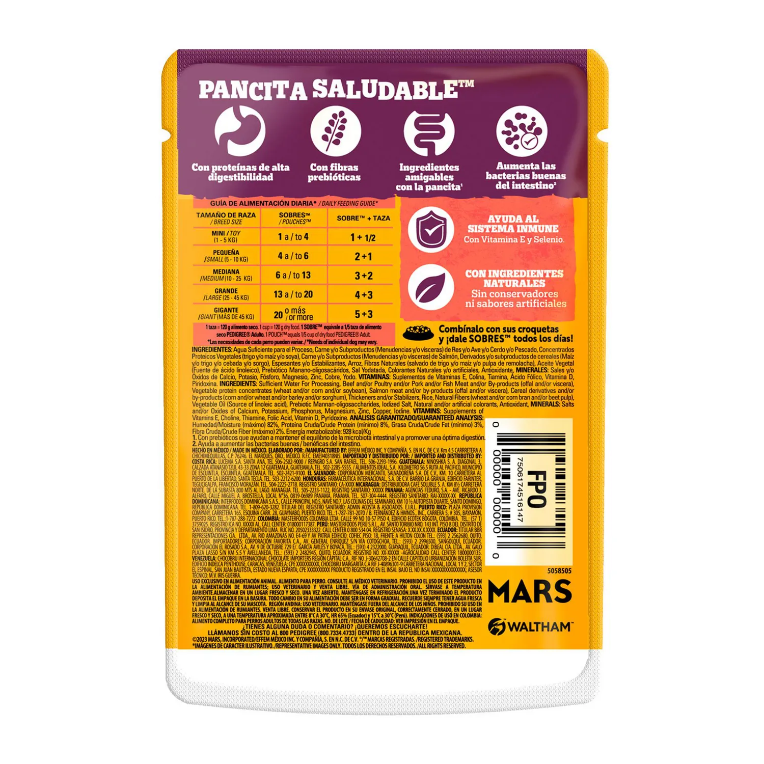 Comida Húmeda Pancita Saludab Salmon Arroz 100gr Pedigree