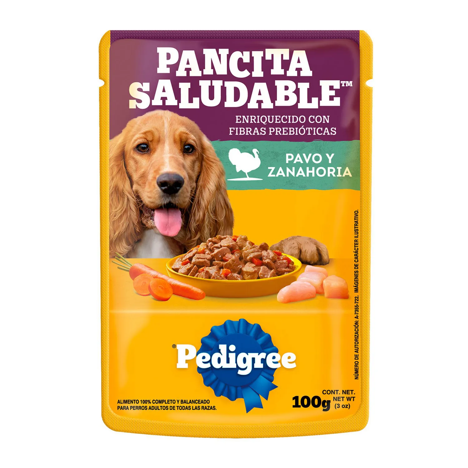 Comida Húmeda Pancita Saluda Pavo Zanahoria 100g Pedigree