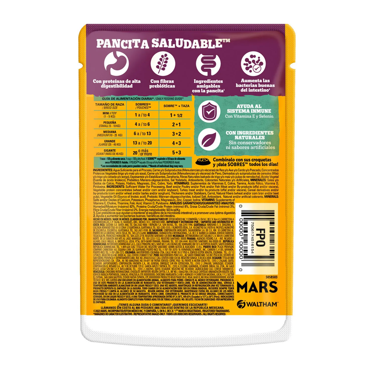 Comida Húmeda Pancita Saluda Pavo Zanahoria 100g Pedigree