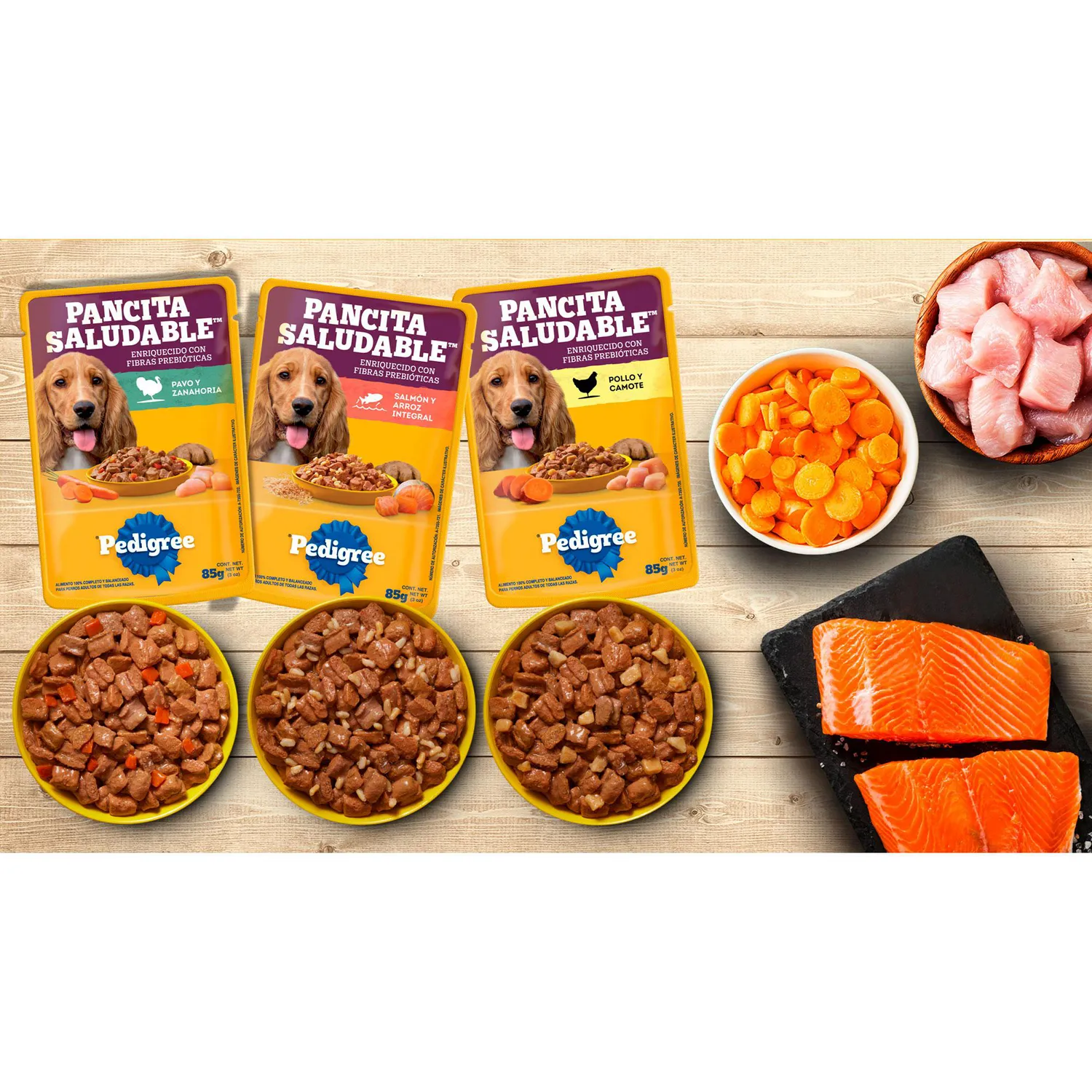 Comida Húmeda Pancita Saluda Pavo Zanahoria 100g Pedigree 3