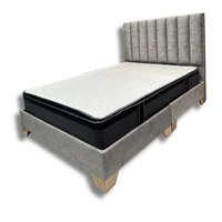 Combo Colchón Queen 160X190 Basecama y Cabecero Monaco Gris