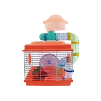 Jaula Hamster Completa Rueda Casa Fresa Comedero Bebedero