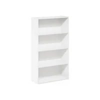 Estantería Blanca de Cuatro Niveles con Diseño Moderno y Gran Capacidad