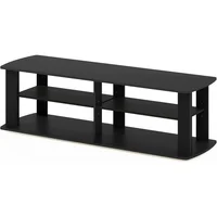 Centro de Entretenimiento Furinno Negro con Diseño Elegante y Versátil
