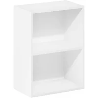 Estantería Furinno Luder de Dos Niveles en Blanco Compacta y Funcional