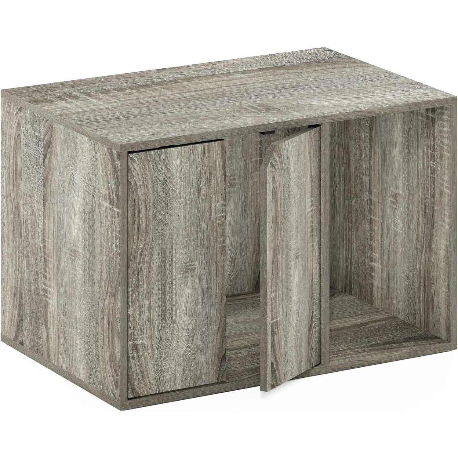 Caja Furinno con Apertura Superior y Diseño Multifuncional para Gatos