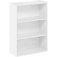 Biblioteca de Tres Niveles en Blanco Liso para Espacios Modernos y Funcionales