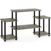 Mesa Para TV Furinno Turn N Tube 6 Niveles Roble Francés Negro