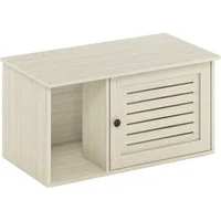 Caja Furinno Farmhouse con Divisor y Diseño Decorativo para Gatos
