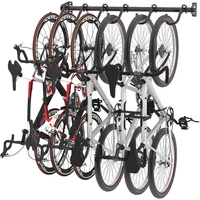 Rack de Pared FLEXIMOUNTS para Almacenamiento de Seis Bicicletas en Garaje