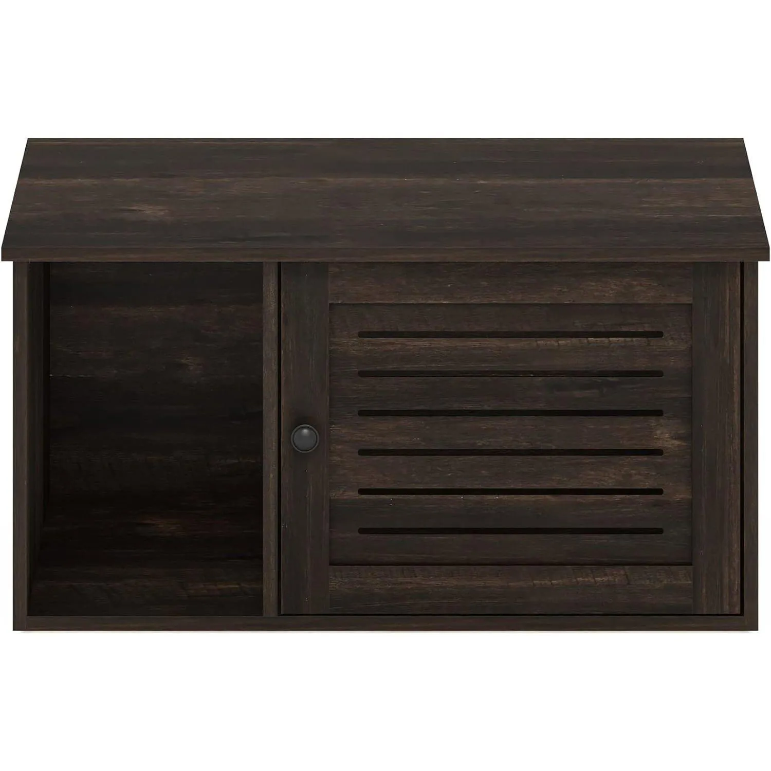 Caja Furinno Farmhouse con Divisor y Diseño Elegante para Gatos 6